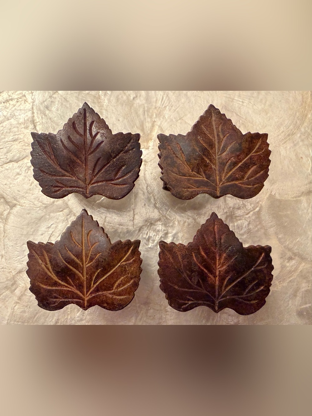Pottery Barn Fall Maple Leaf Napkin Rings